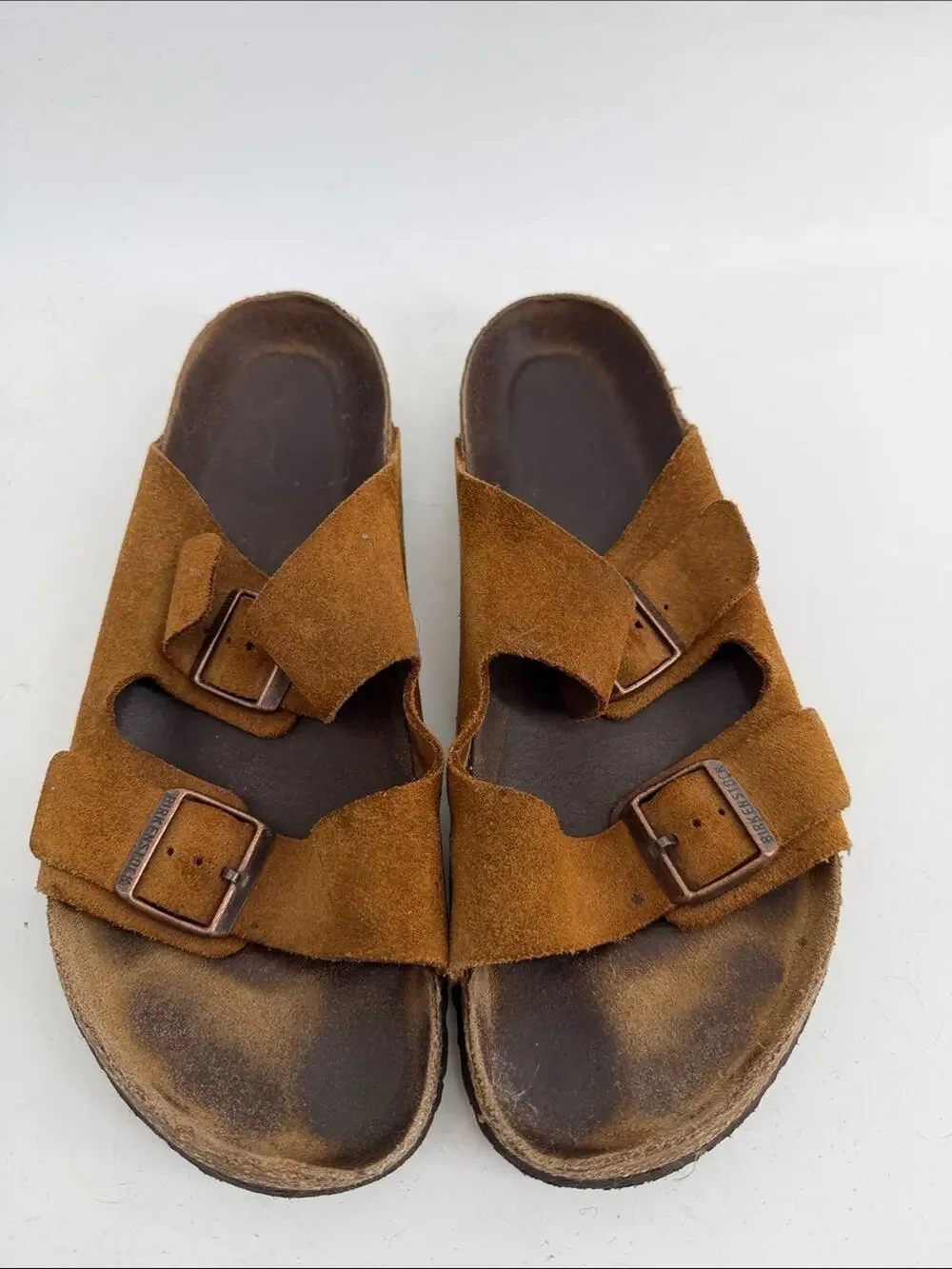 Birkenstock Arizona two strap rough suede leather comfort sandal sz 12